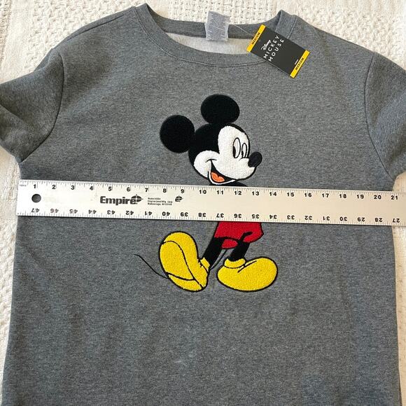 Disney medium Chenille patch print Mickey Mouse sweatshirt SP2 2054 - Picture 3 of 13